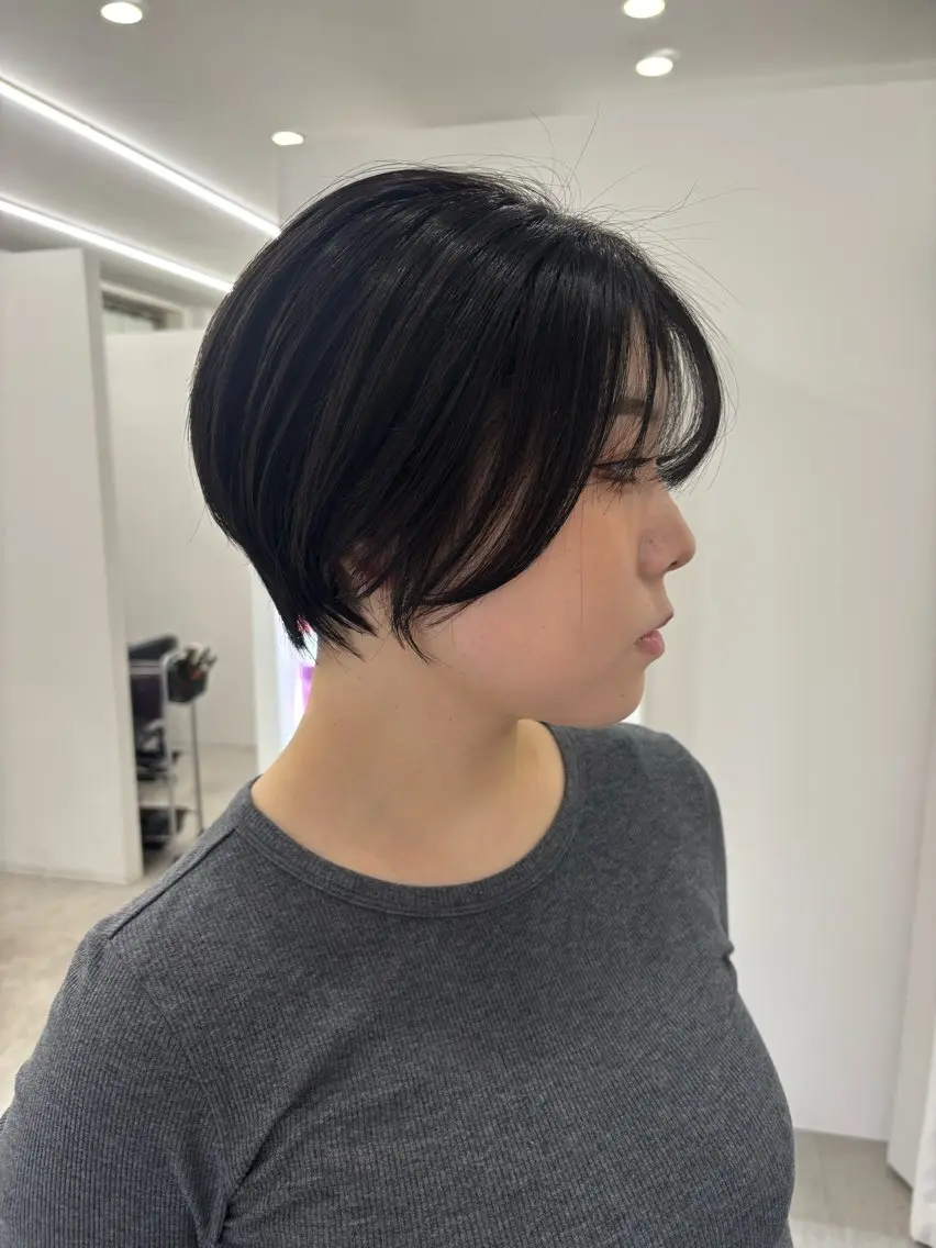 ショート ショートボブ ボブ ショートヘア カット ヘッドスパ 新村 華奈絵のヘアスタイル