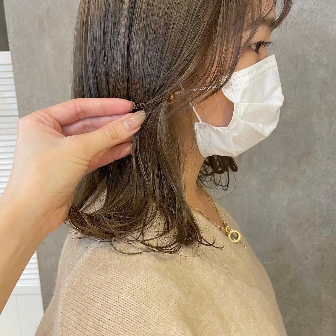 ミディアム カラー カット ヘアカラー トリートメント TRENCH　相澤 果歩のヘアスタイル