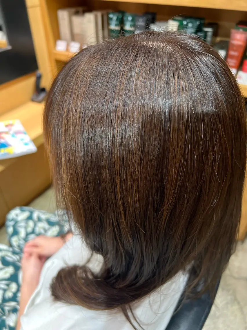 セミロング カラー ヘアアレンジ 渡部 彩花のヘアスタイル