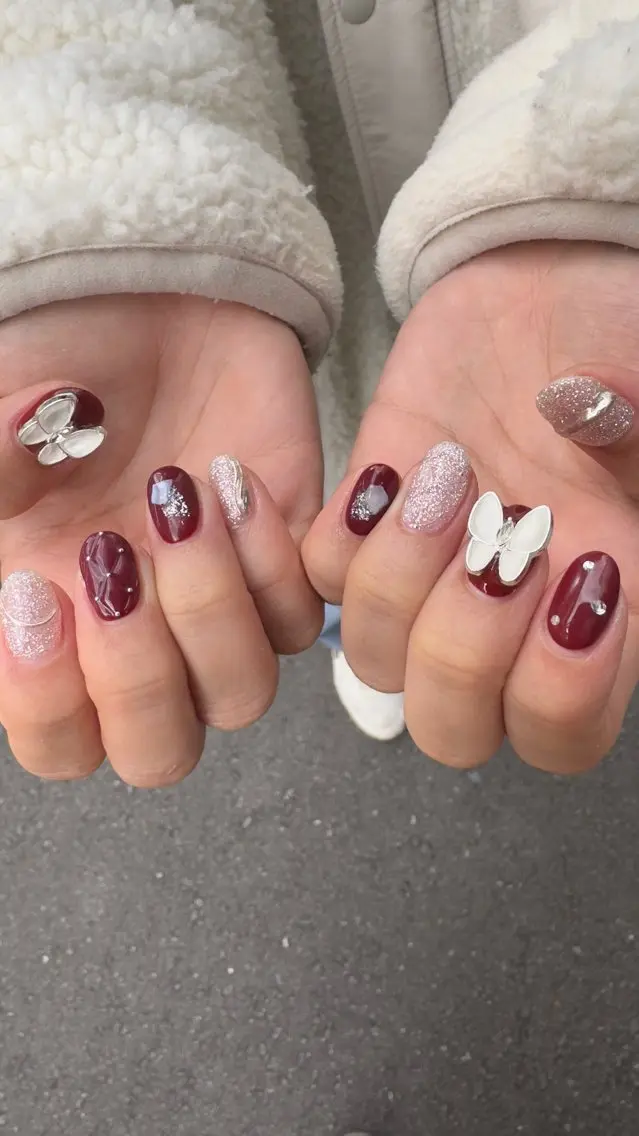 ネイル 成人式 フラッシュネイル 韓国ネイル ラメ(グリッター) ラメグラデーション ハンドネイル MH_ Nailのネイルデザイン