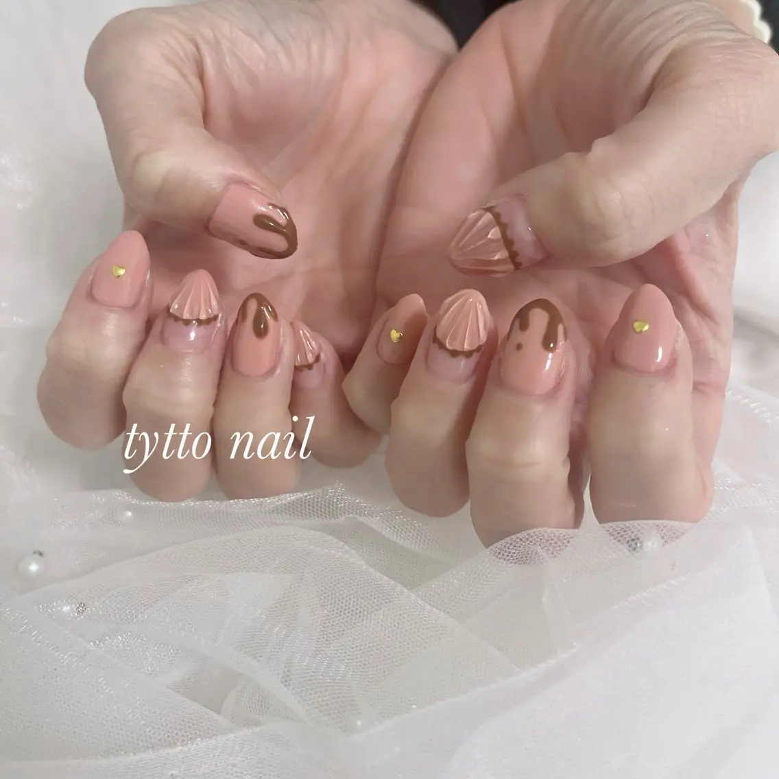 ネイル ガーリー ワンカラーネイル ピンク バレンタイン 冬ネイル ハンドネイル tytto nail ❤︎‪‪eri‪‪のネイルデザイン