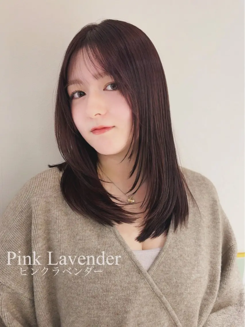 セミロング カラー ヘアアレンジ 透明感カラー くびれヘア 顔まわりレイヤー 顔周りカット 韓国風ヘア カット ヘアカラー トリートメント ヘッドスパ ヘアセット 2ヶ月も綺麗に /星野六三四のヘアスタイル