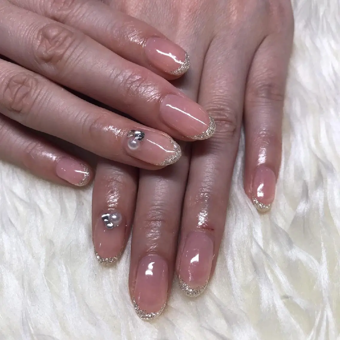 ネイル アートネイル ラメ(グリッター) ワンカラーネイル ハンドネイル Nail&eye Belire 新宿のネイルデザイン