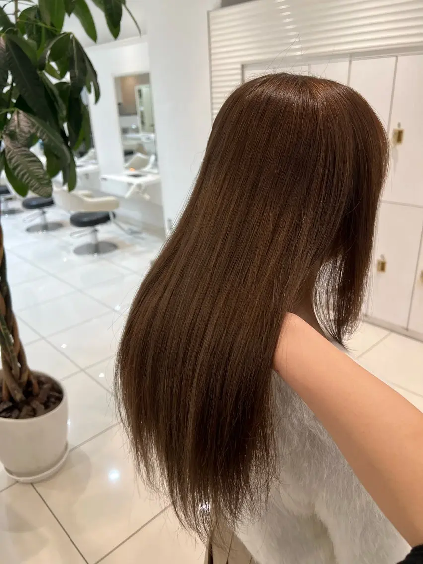 カラー ベージュカラー 🎀TEN🎀 オリーブベージュのヘアスタイル