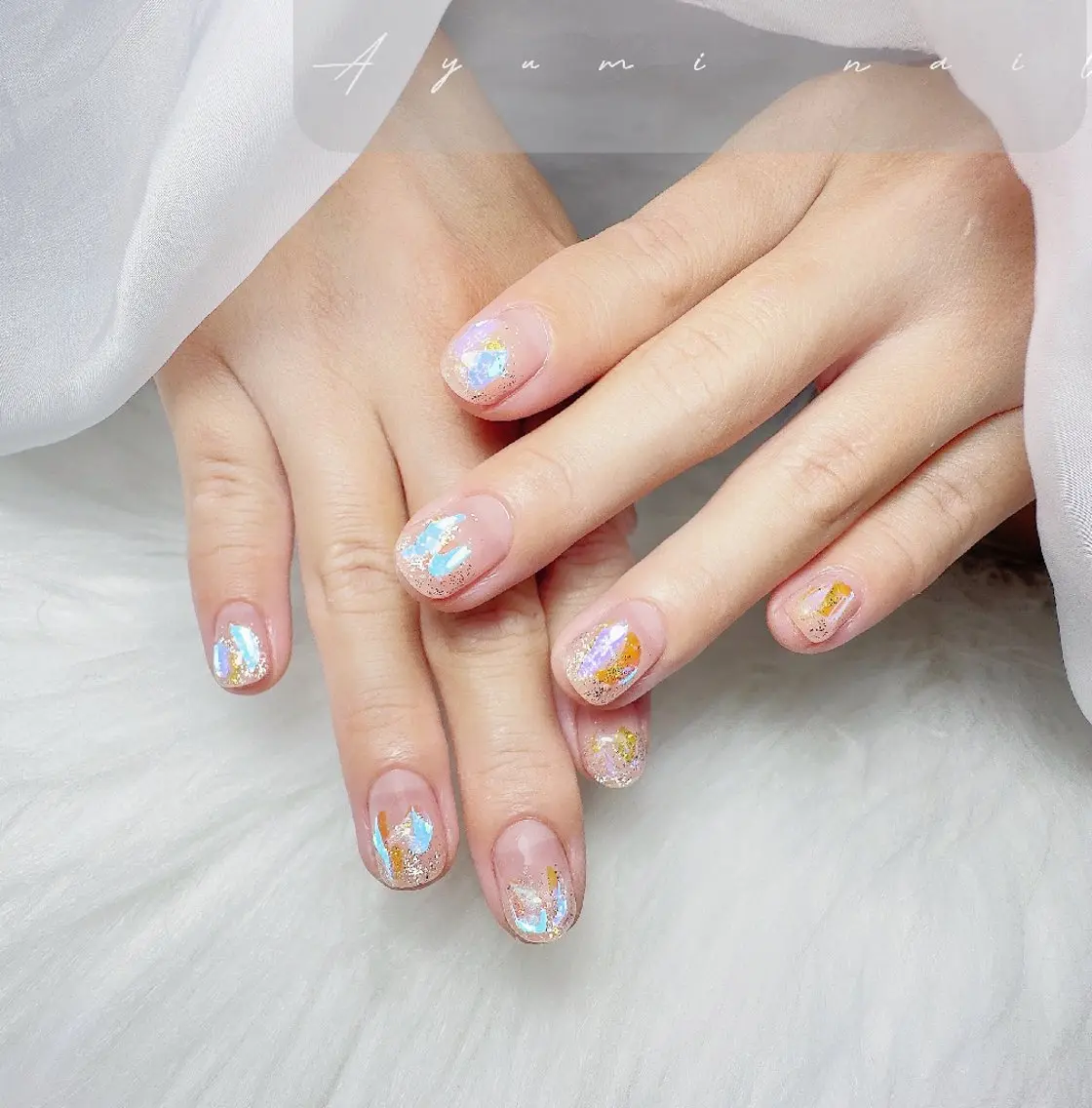 ネイル 氷ネイル・うるうるネイル 🍁Ayumi 💐 Nailsのネイルデザイン