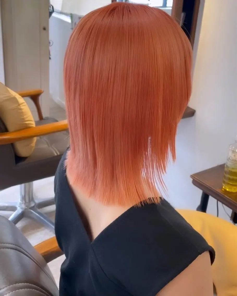 ミディアム カット ヘアカラー トリートメント ウルフカット/ボブ りなのヘアスタイル