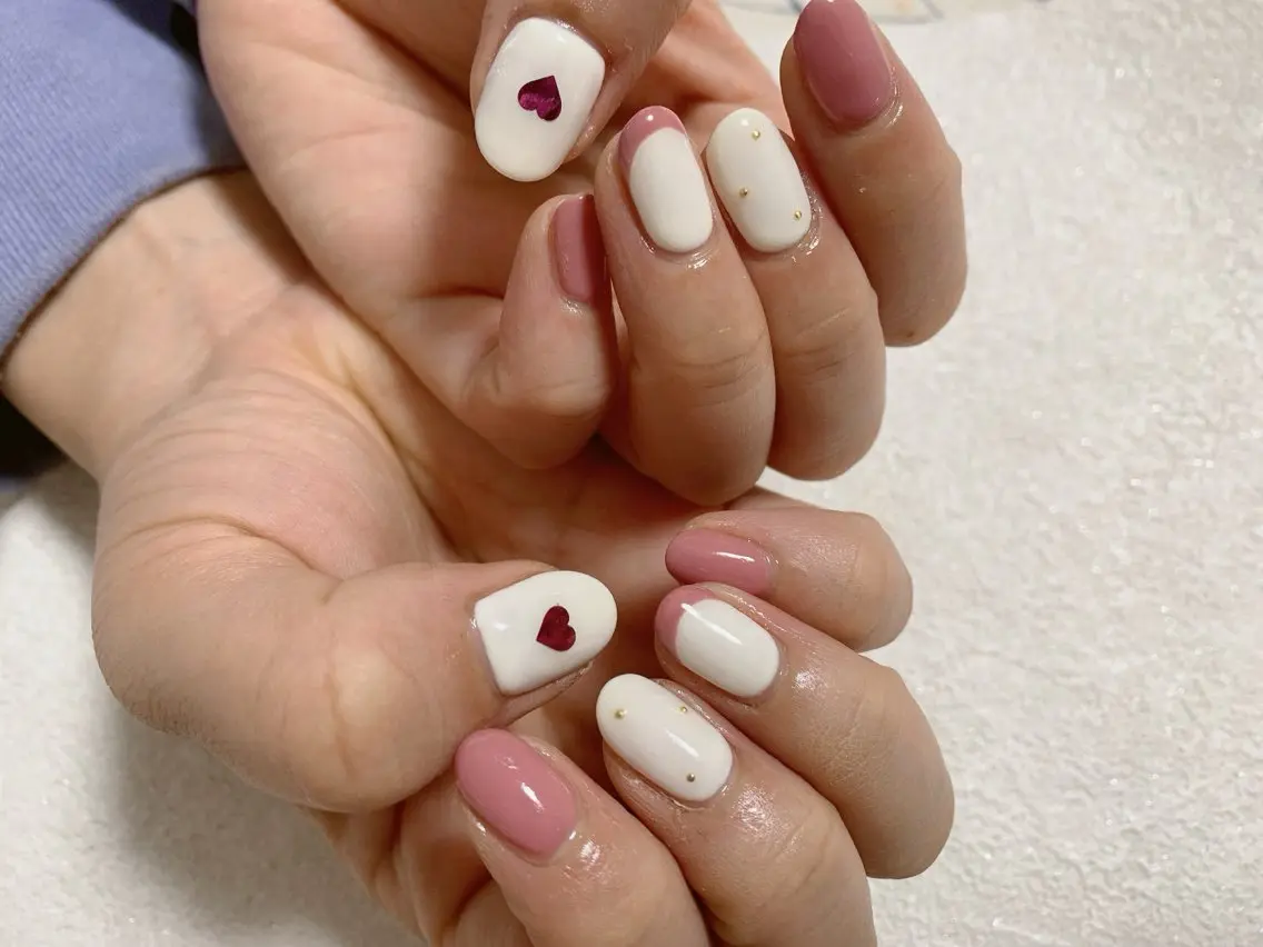 ネイル ジェルネイル 韓国ネイル メンズネイル パラジェル バレンタイン kiki nail たまプラーザのネイルデザイン