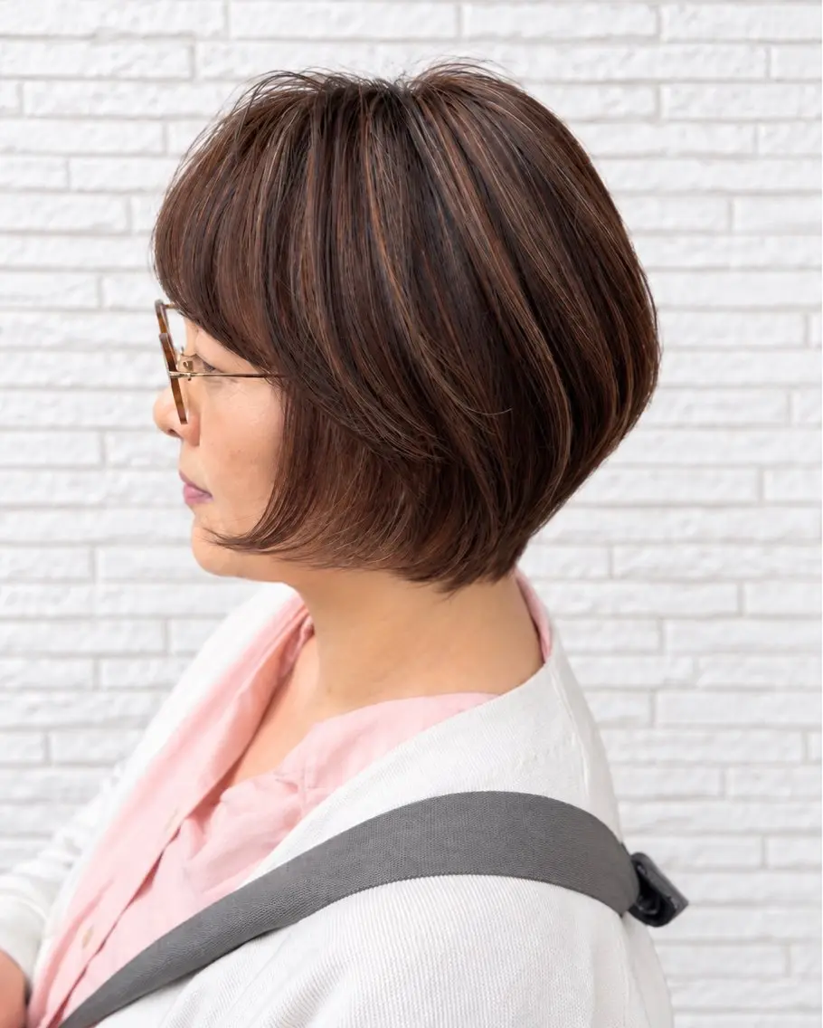 ショート カラー ヘアアレンジ ショートボブ ボブ 似合わせカット ショートヘア カット ヘアカラー トリートメント ヘアセット 【白髪ぼかしの匠】 【ショートの極】平野のヘアスタイル