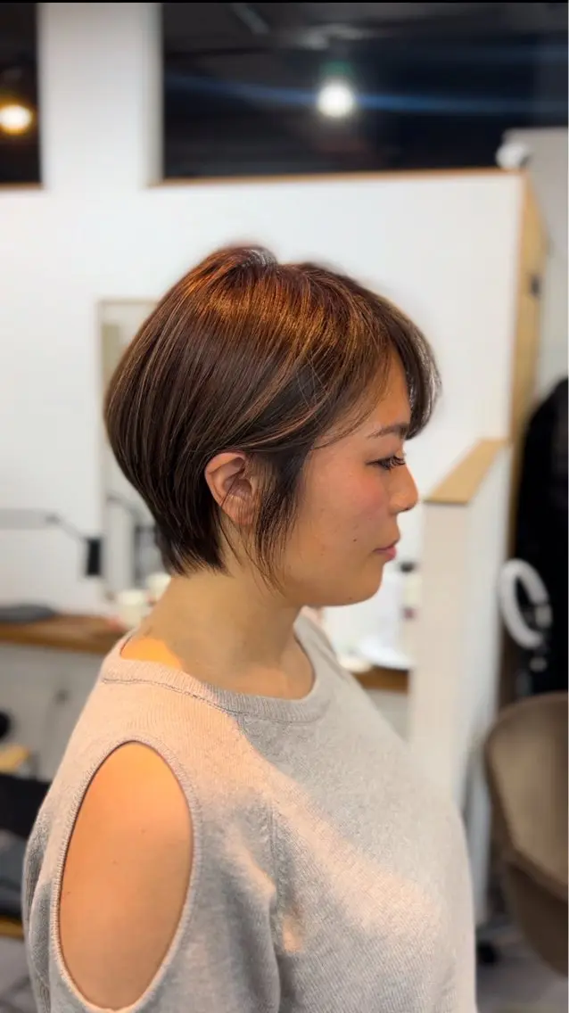 ショート カラー ショートボブ ボブ ショートヘア 表参道【髪質改善】 宮嶋勇太のヘアスタイル