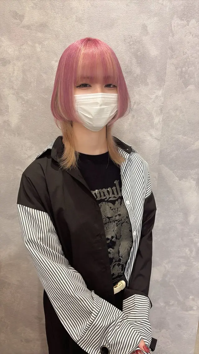 ミディアム カラー デザインカラー ヘアカラー トリートメント 名駅/マンツーマン 半個室/まいのヘアスタイル