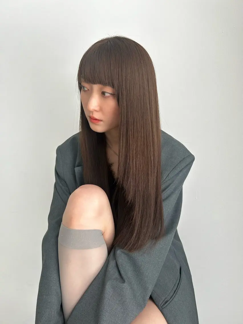 ロング カラー ブラウンカラー 顔まわりレイヤー レイヤーカット SHINDO MIYUのヘアスタイル