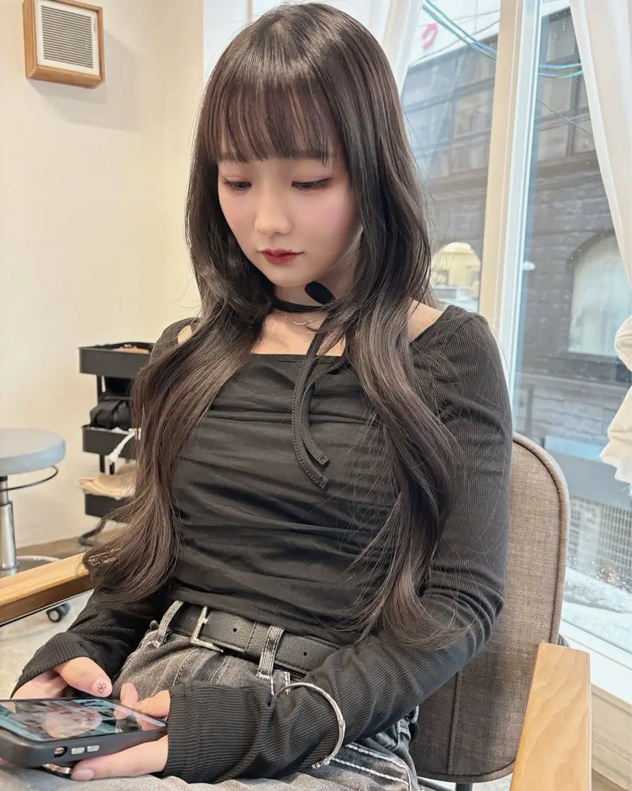ロング ロングレイヤー レイヤーカット ロング 【韓国レイヤー特化 ハッシュカット】のヘアスタイル