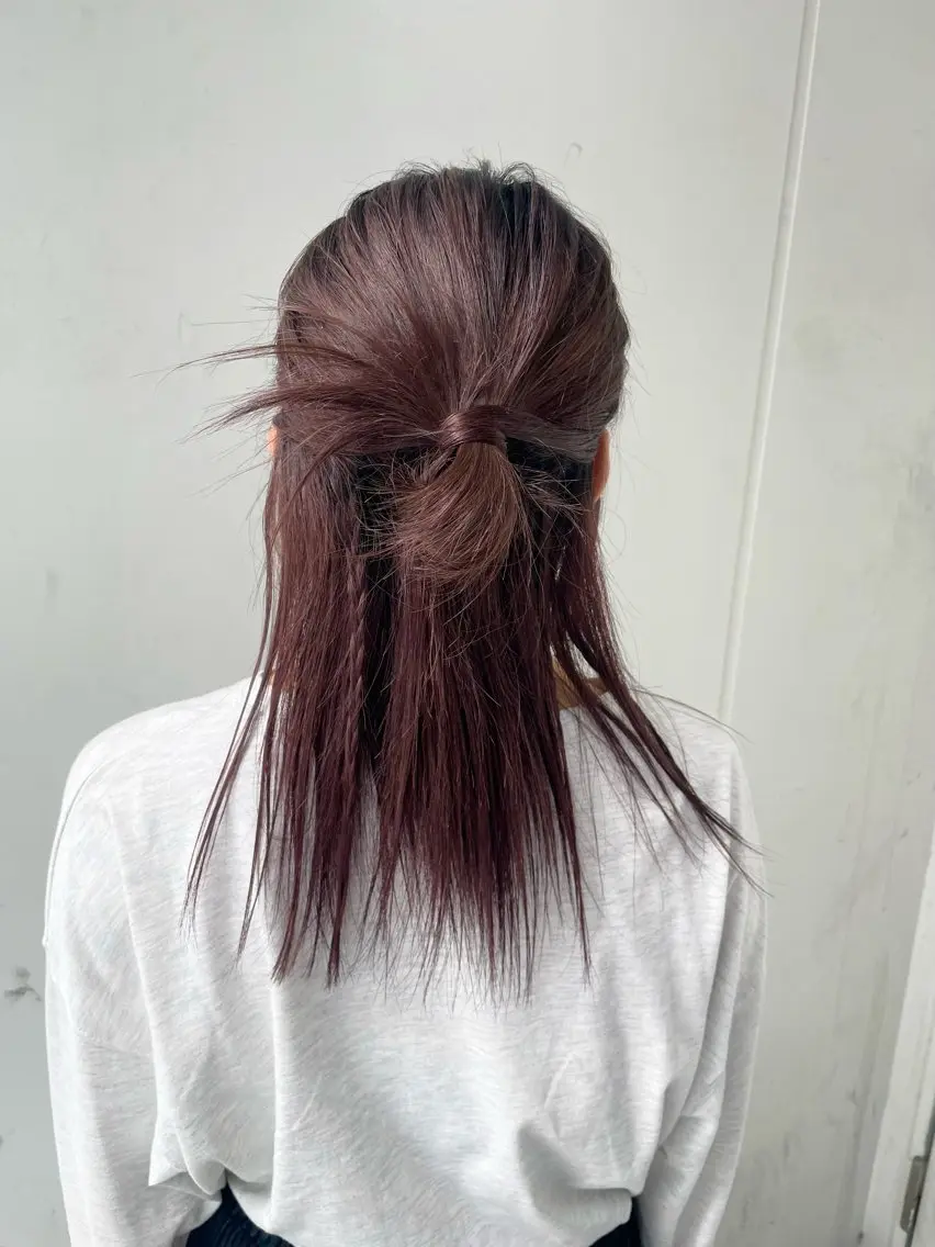 ミディアム カラー ラベンダーカラー いなみね はるきのヘアスタイル