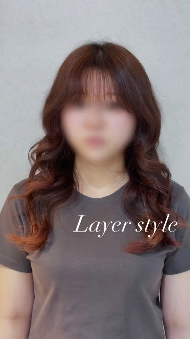 ロング レイヤーカット 石川 花奈のヘアスタイル