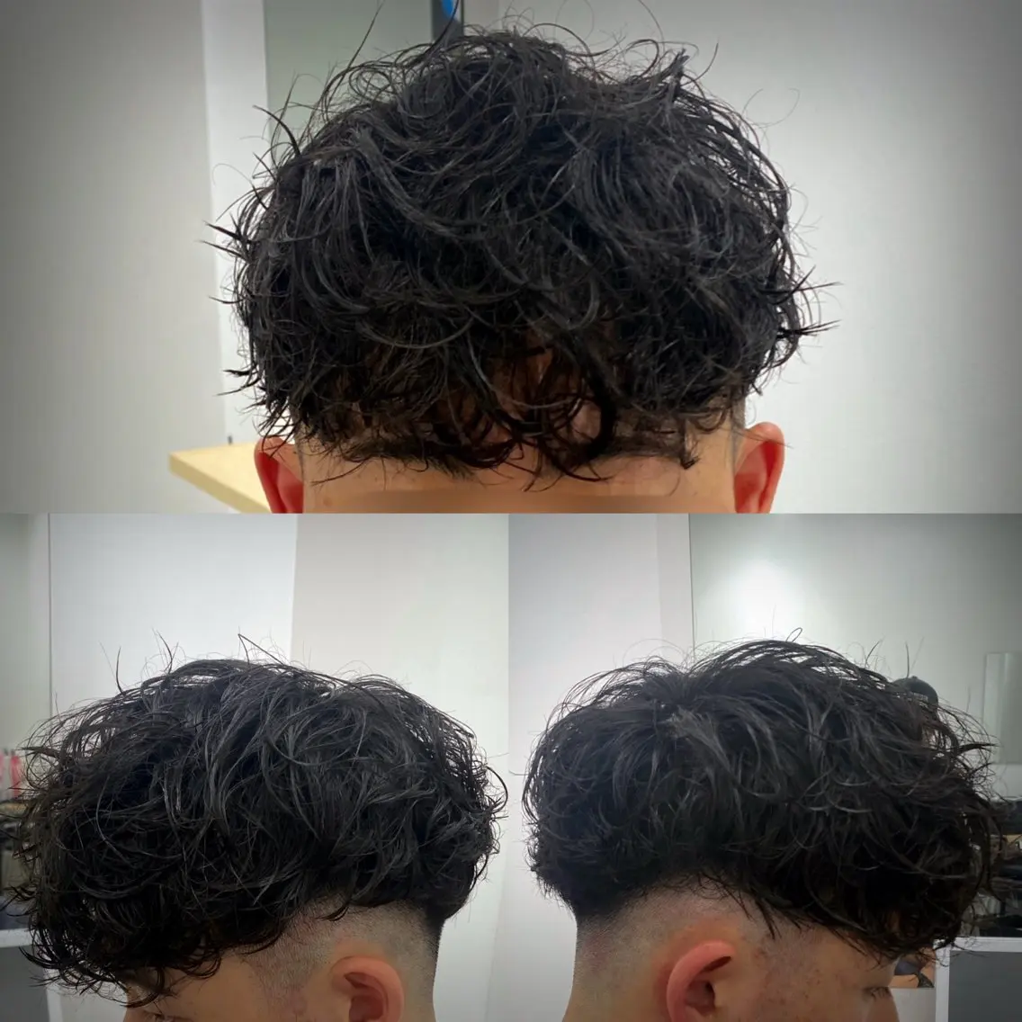 ショート パーマ メンズ スペインカール 鉄尾 竜馬のヘアスタイル