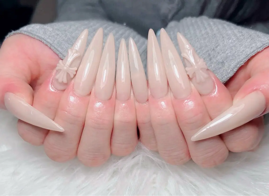 ネイル チークネイル 長さ出し フラッシュネイル フレンチネイル グラデーション ハンドネイル Lenie Nail Salonのネイルデザイン
