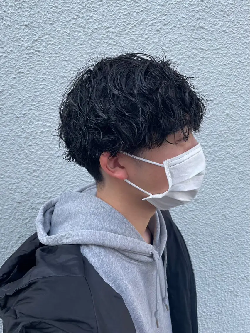 ショート パーマ メンズ カット パーマ 矢部 海斗のヘアスタイル