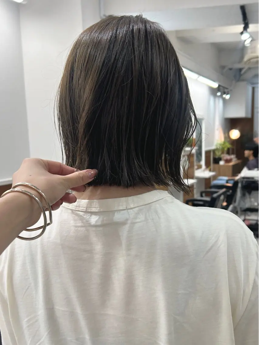 ミディアム カラー カット ヘアカラー トリートメント レイヤーボブ/ 艶カラー/サナ🌼のヘアスタイル