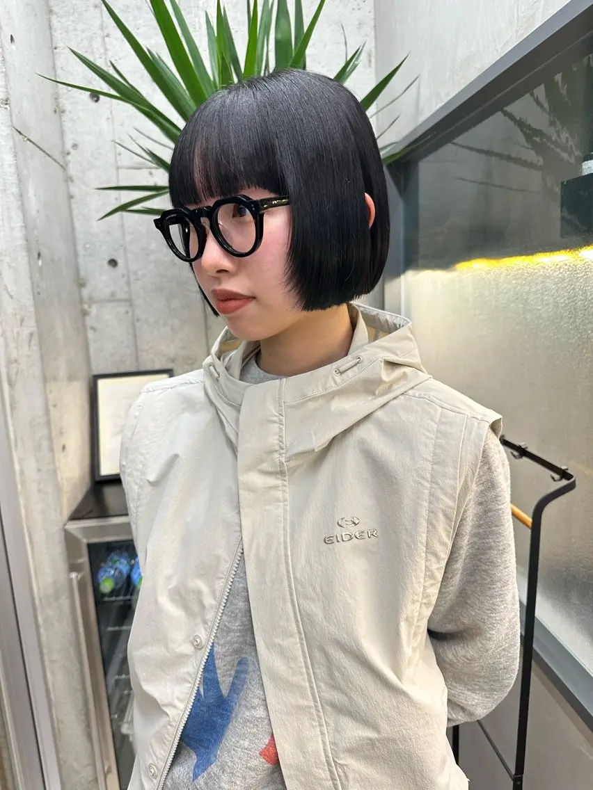 ショート 顔周りカット レイヤーカット カット ボブ/似合わせカット /ニュアンスカラーのヘアスタイル