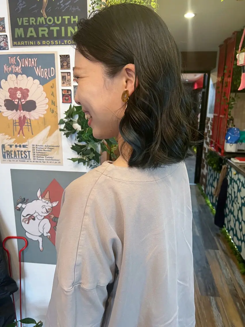 ミディアム カラー ヘアカラー トリートメント カラーパティシエ facce🌼ikoのヘアスタイル