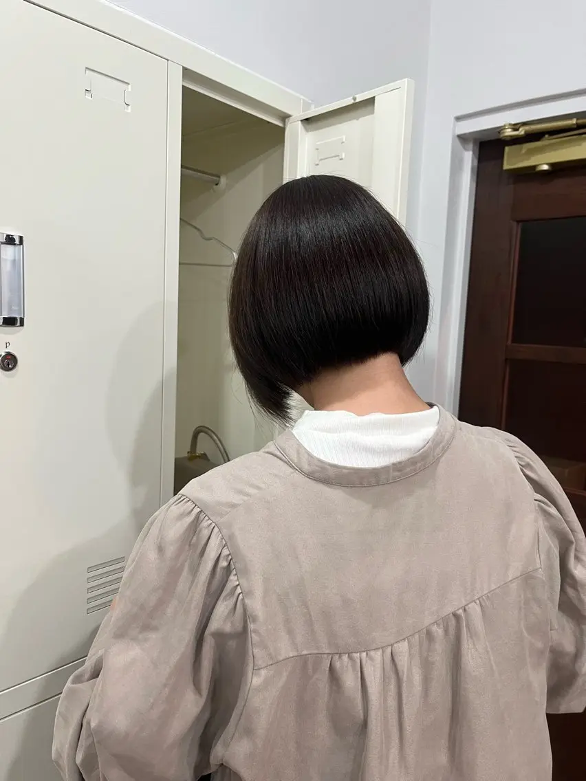 ショート パーマ 縮毛矯正 Sanaダブルカラー ✨️パルコ徒歩1分のヘアスタイル