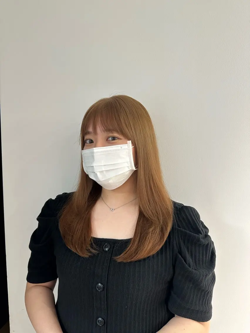 ロング カラー ブラウンカラー キャラメルブラウン ダブルカラー レイヤーカット 増田 百花のヘアスタイル