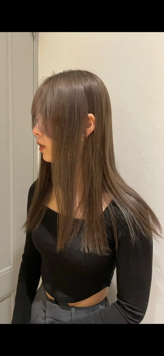 カラー miyu / Olive×縮毛矯正のヘアスタイル