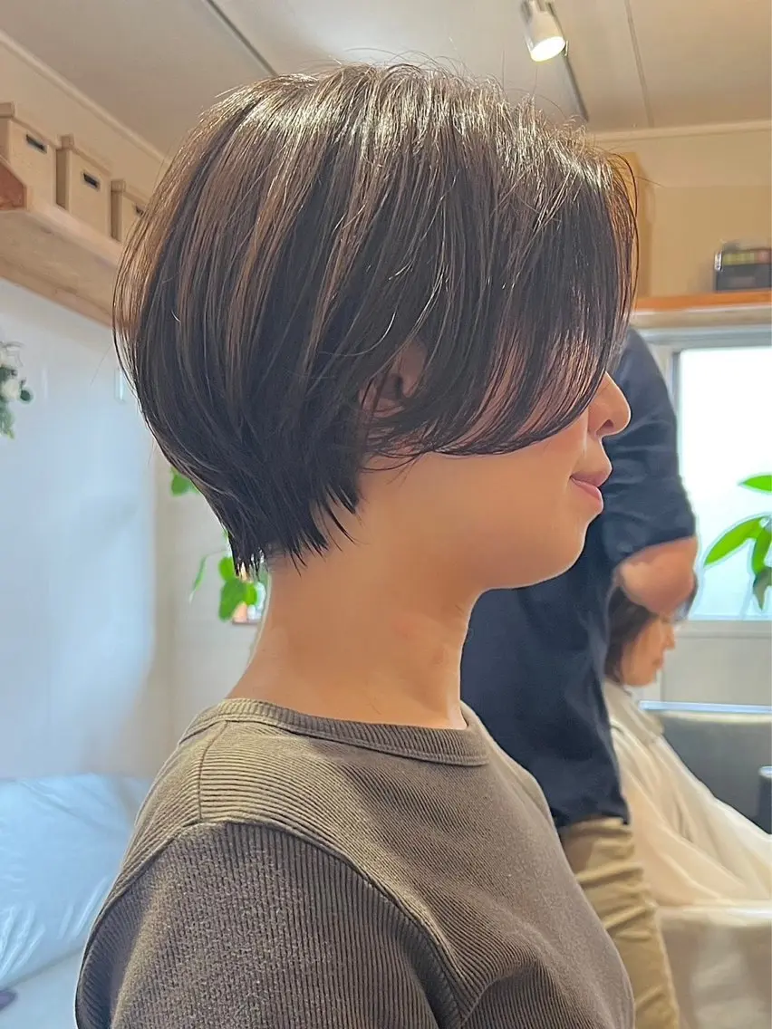ショート ショートボブ ハンサムショート ボブ ハイライト ショートヘア 茅ヶ崎/ショートボブ /ハイトーン/片野のヘアスタイル