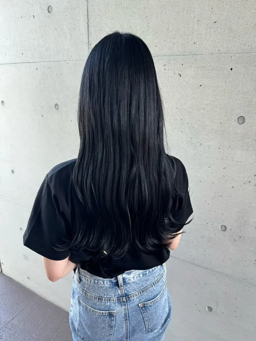 ロング カット ヘアカラー トリートメント 岸田莉奈/ ゆるふわ/ナチュラルのヘアスタイル
