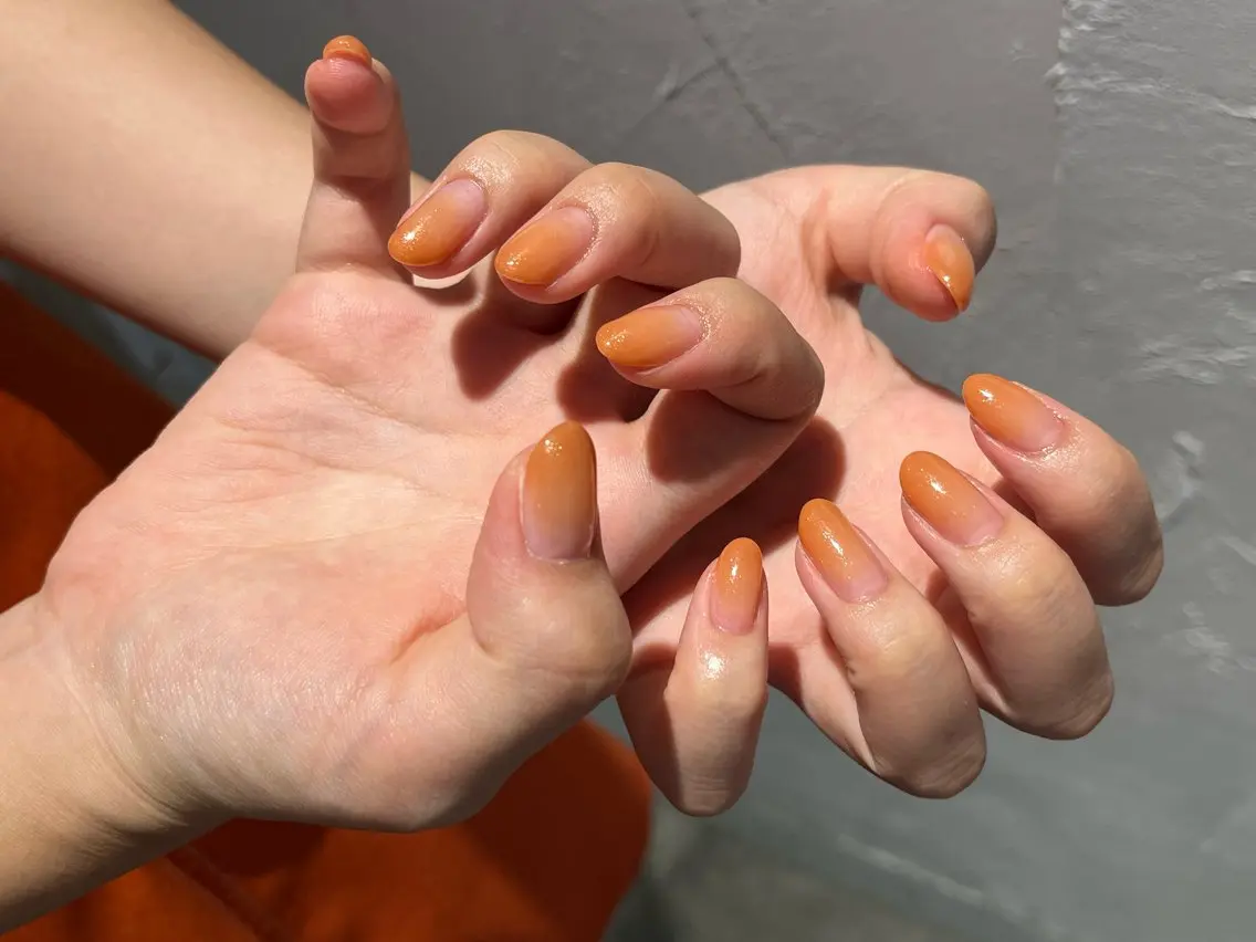 ネイル ブラウン オレンジ MODE K's🧸 tanakaのネイルデザイン