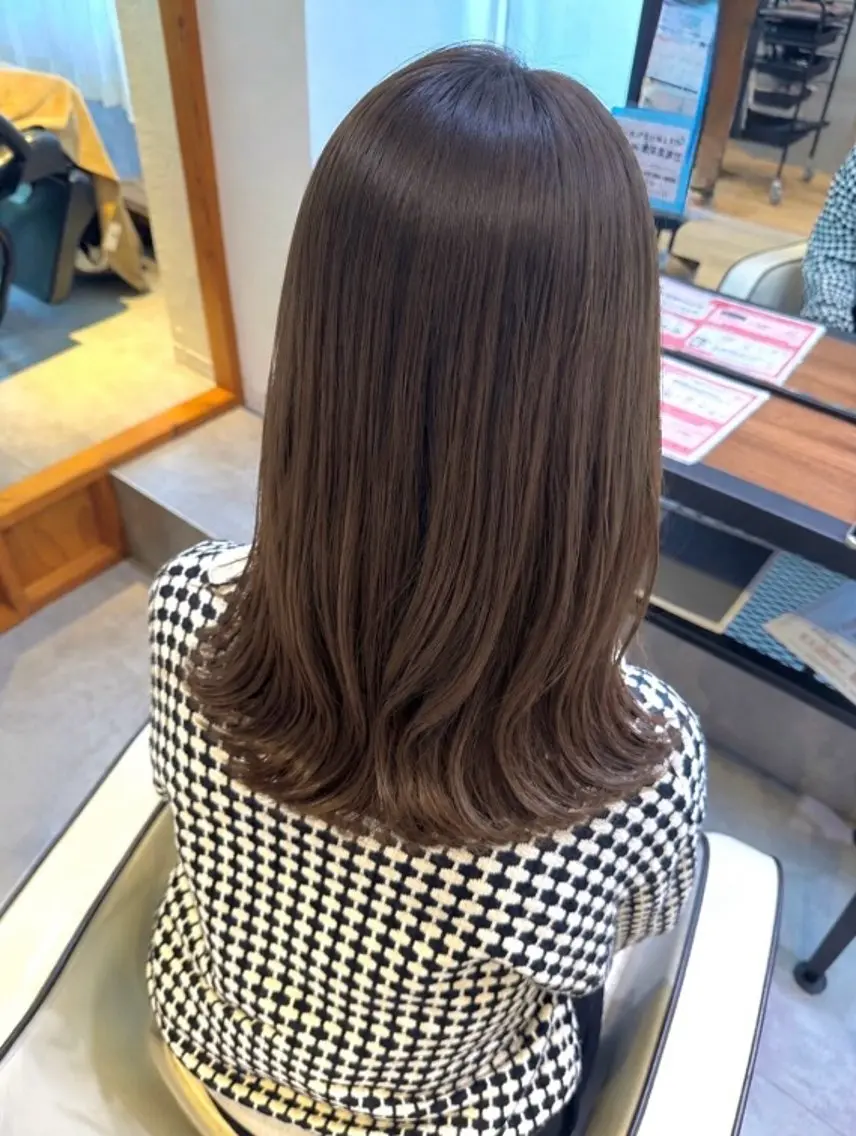カラー ベージュカラー ヘアカラー トリートメント rin 透明感/艶髪のヘアスタイル