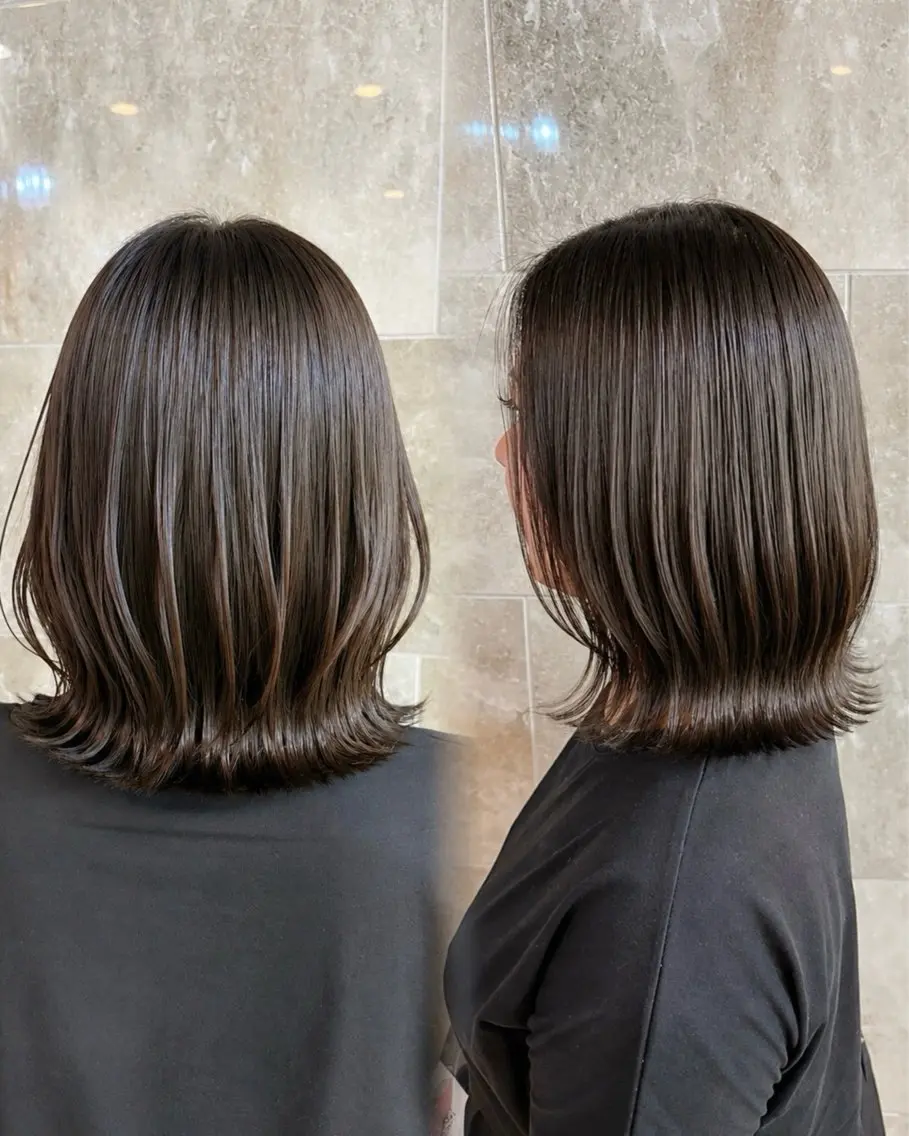 ミディアム 山田 栞那のヘアスタイル