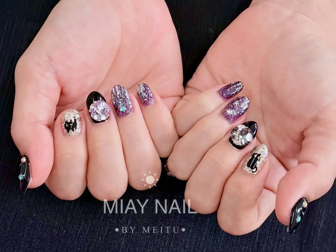 ネイル ハンドネイル 💜MIYA NAIL鶴見店のネイルデザイン