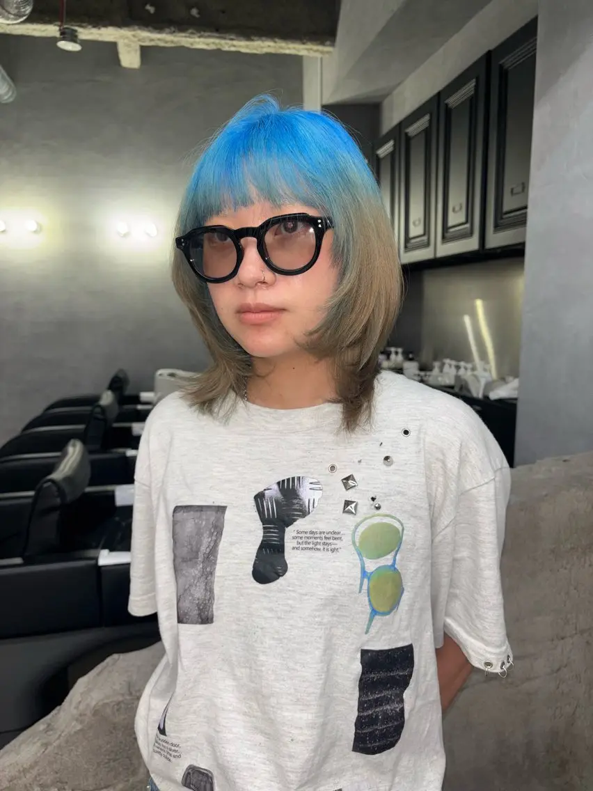 ミディアム カラー ヘアカラー デザインカラー /rioのヘアスタイル