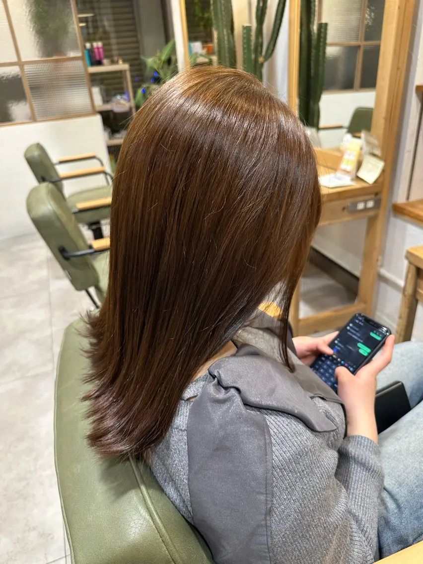 ミディアム カラー desirbeaux 横尾のヘアスタイル