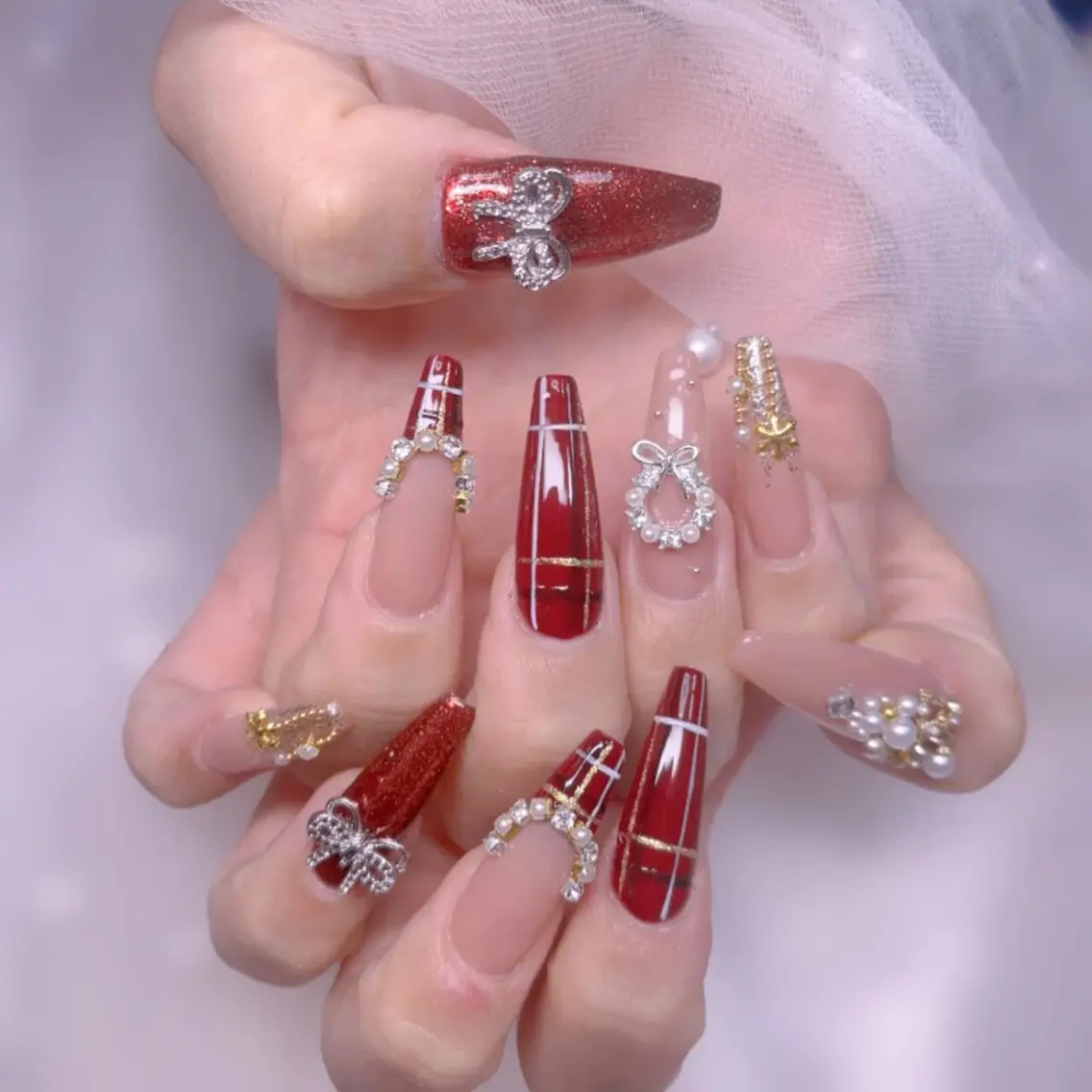 ネイル アートネイル チークネイル 長さ出し フレンチネイル ジェルネイル YK Beauty Salonのマツエク・マツパデザイン