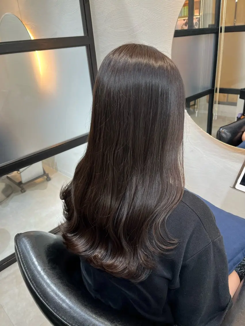 ロング カラー カット ヘアカラー トリートメント 【ニュアンスカラー・ 髪質改善】スズキカナのヘアスタイル