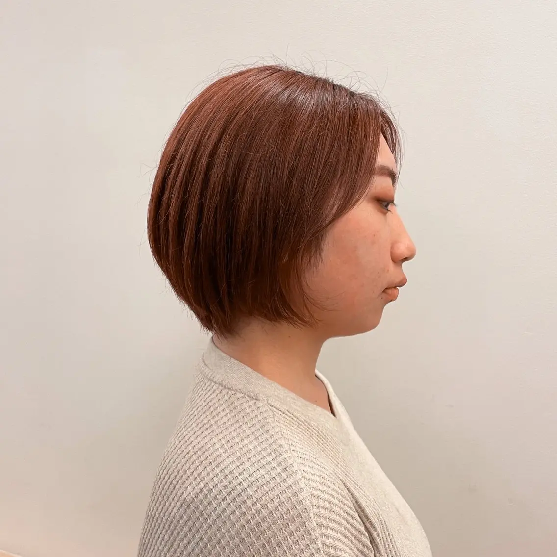 ショート 丸みショート ピンクブラウン ショートヘア 落合 美穂のヘアスタイル