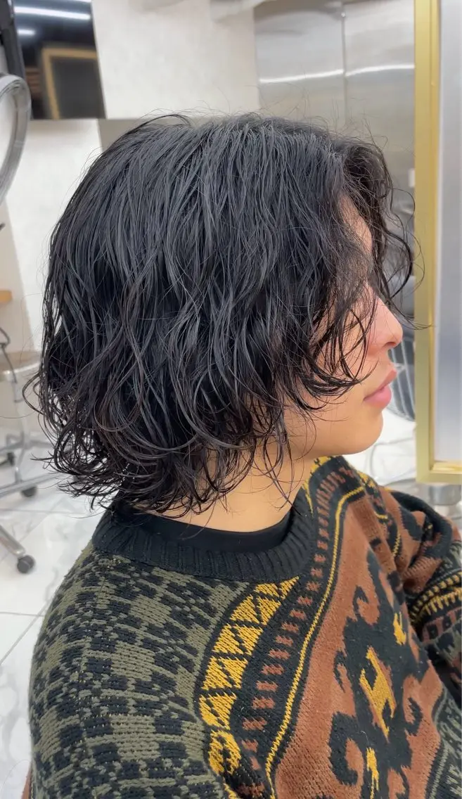 メンズ メンズパーマ 波巻きパーマ パーマ/カラー 海野　椋太のヘアスタイル