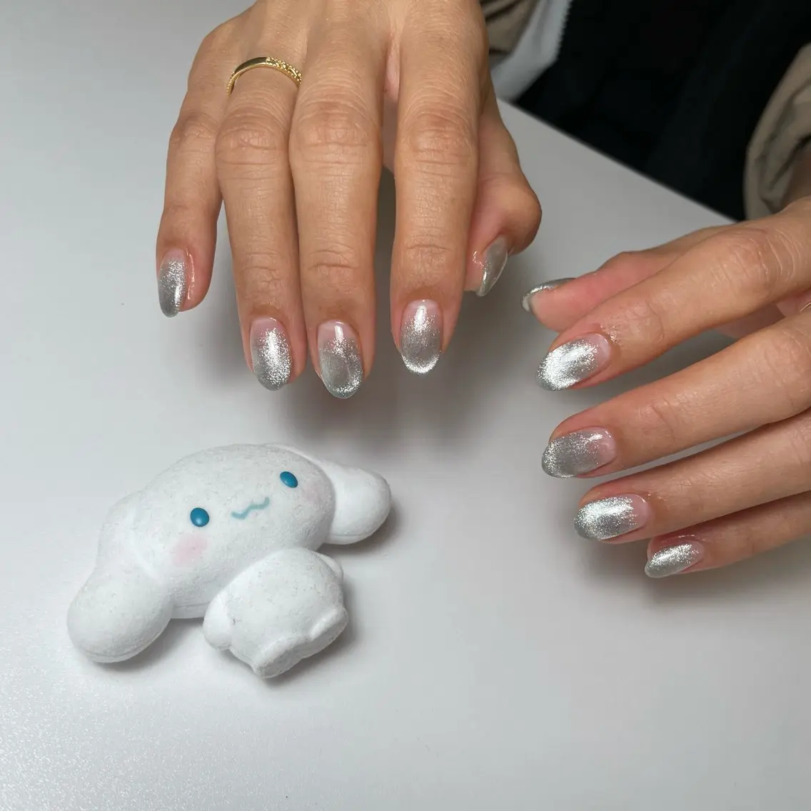 ネイル チークネイル フラッシュネイル ジェルネイル ハート ラメ(グリッター) ハンドネイル Sugar. ひかり໒꒱˚.*のネイルデザイン