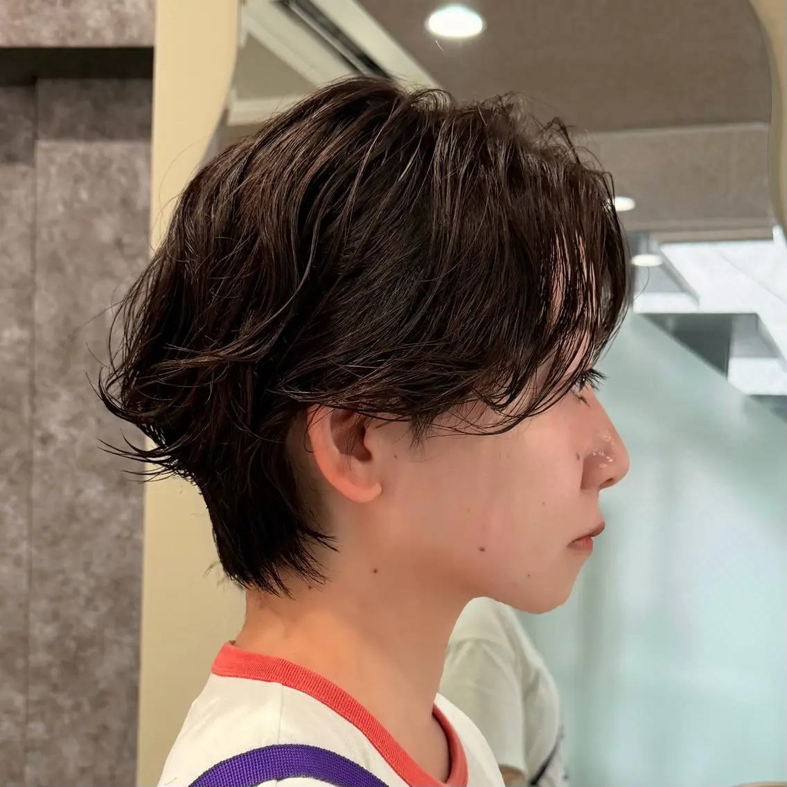 ショート カラー パーマ カット ヘアカラー パーマ 堀合駿輔/ボブ/ 縮毛矯正/波巻きのヘアスタイル