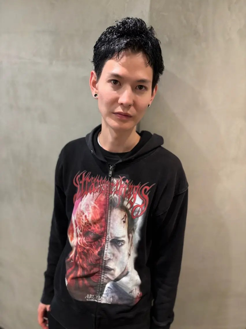 ショート カラー メンズ ヘアカラー トリートメント 優作 〜圧倒的信頼〜のヘアスタイル