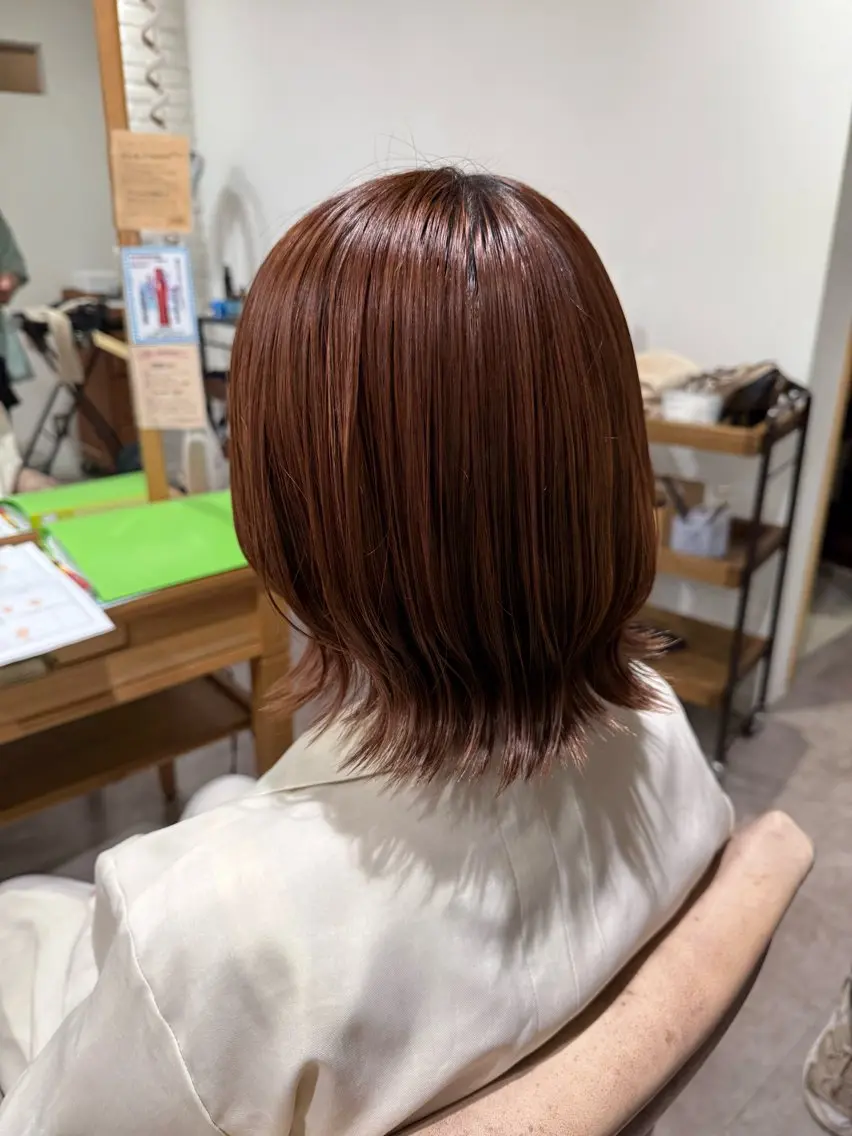 全体カラー+髪質改善トリートメント🫧の写真