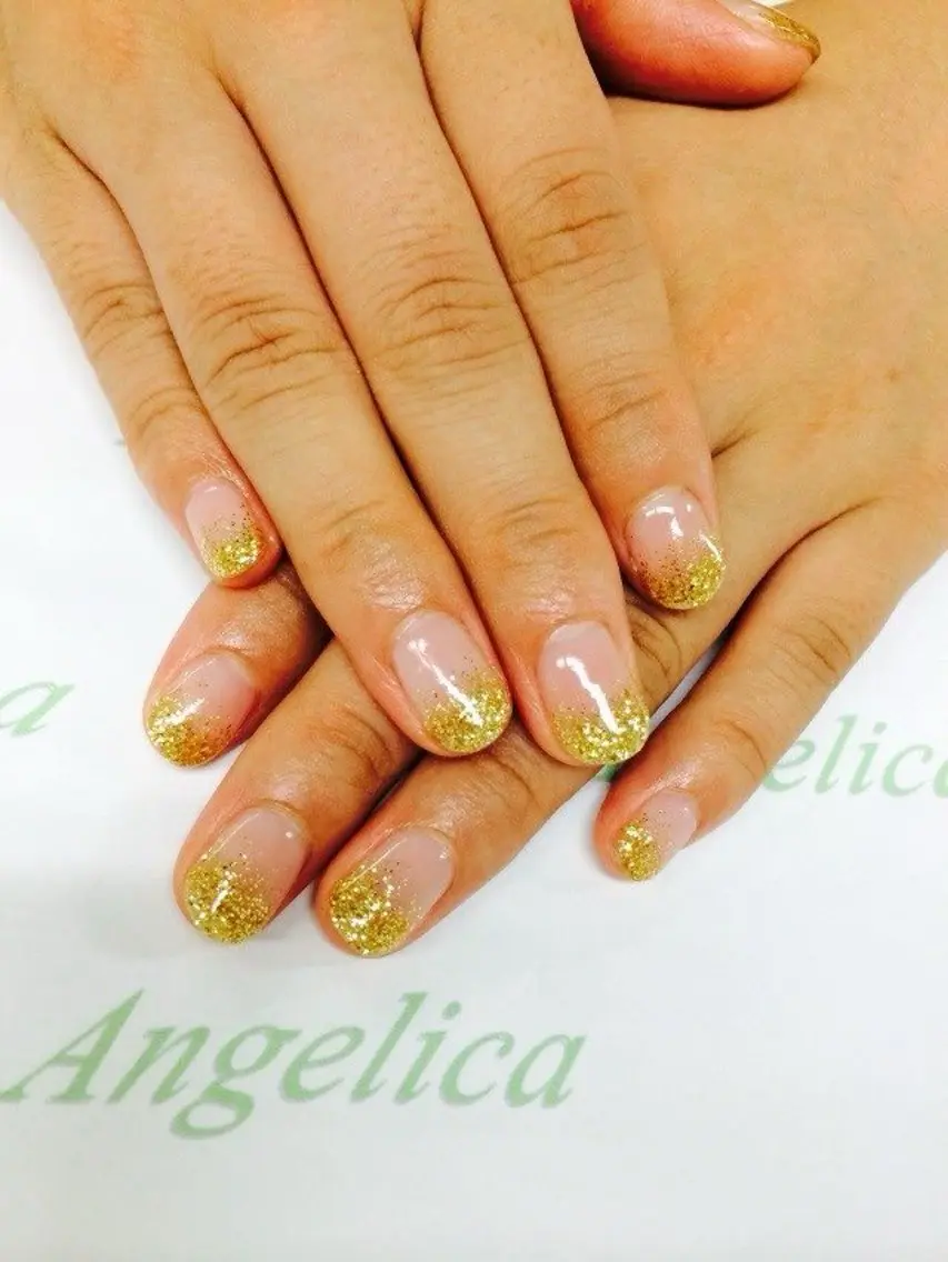 ネイル グラデーション ラメ(グリッター) ラメグラデーション angelica akaneのネイルデザイン