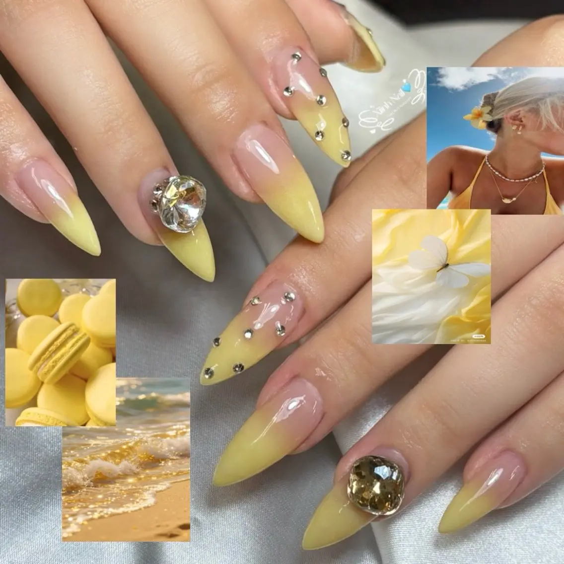 ネイル 長さ出し ガーリー 韓国ネイル 持ち込み ワンホンネイル ハンドネイル YURI NAILのネイルデザイン
