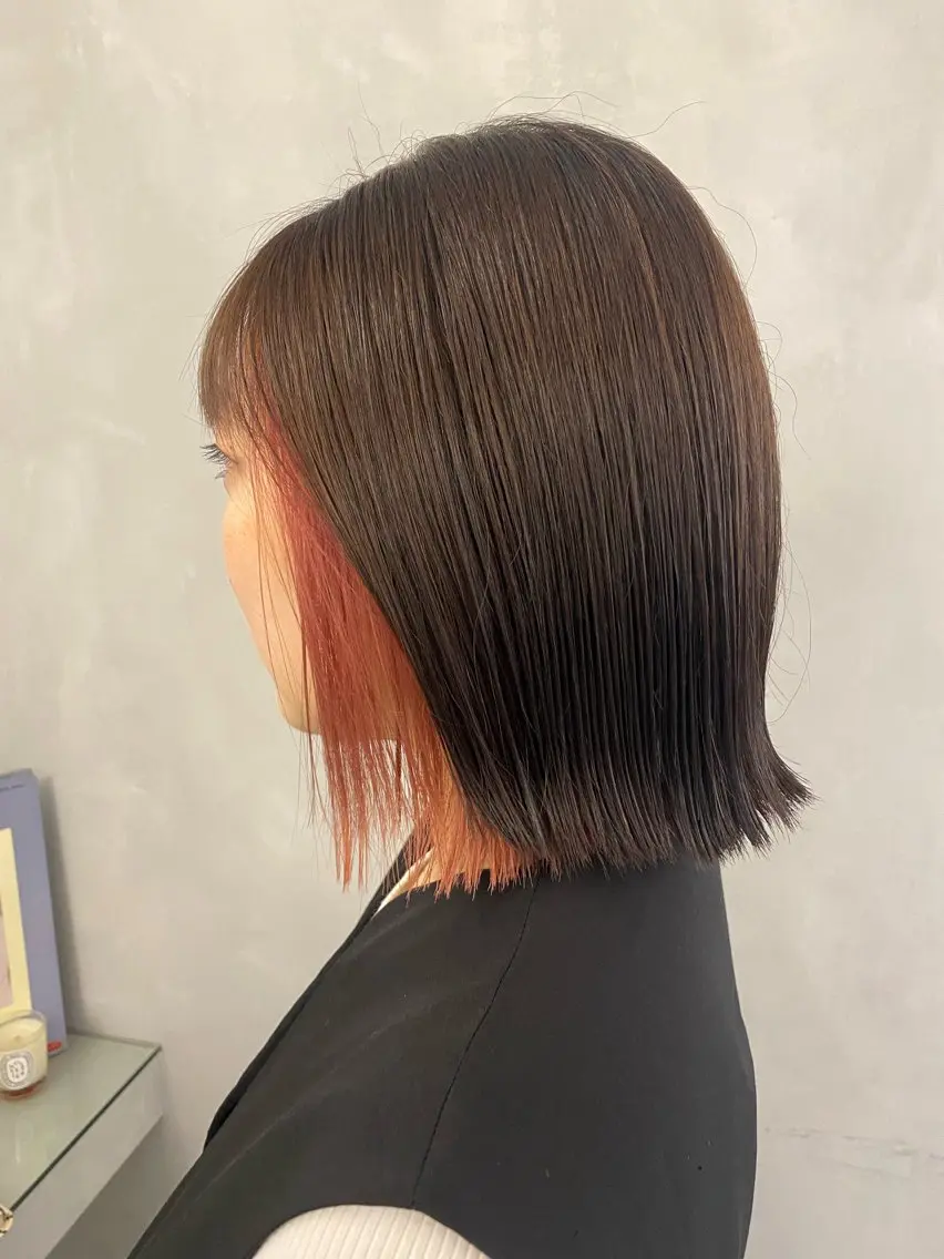 ミディアム カット ヘアカラー トリートメント 新宿🫧ボブ 特化🐕Amiのヘアスタイル