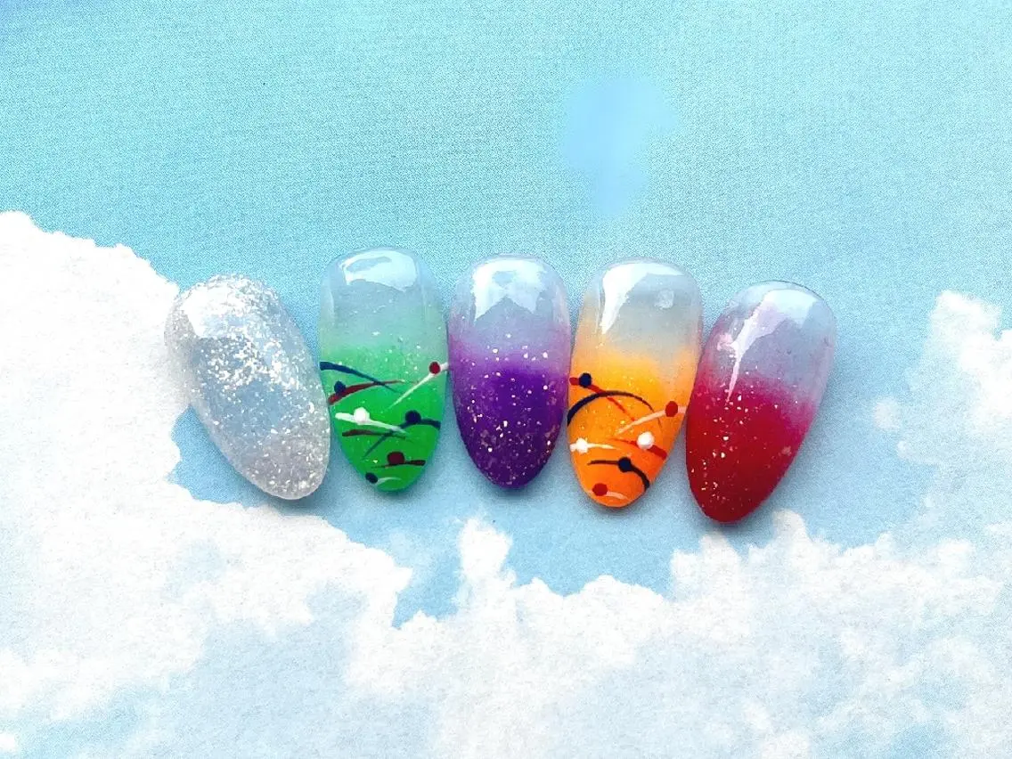 ミディアム ネイル 長さ出し ジェルネイル ニュアンスネイル スカルプネイル ヨーヨーネイル T&A nailのネイルデザイン