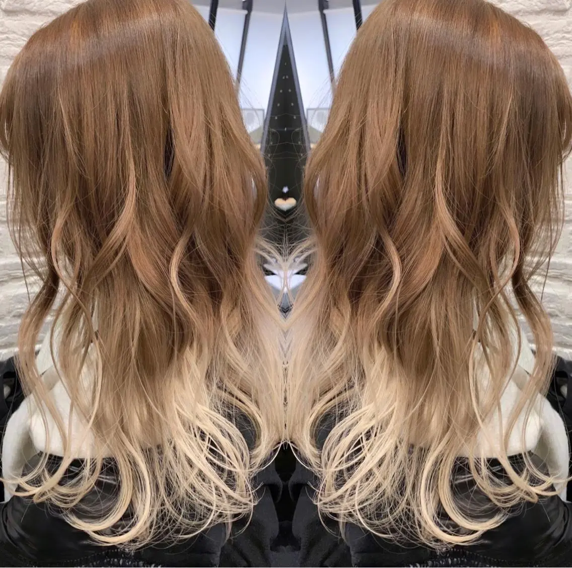 ロング カラー ブリーチ ヘアカラー トリートメント 韓国レイヤー×艶髪 ハイトーンRyukiのヘアスタイル