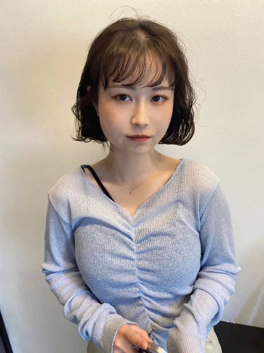 ショート カラー ヘアアレンジ 広島/ボブ/レイヤー 🌿‬wakabaのヘアスタイル