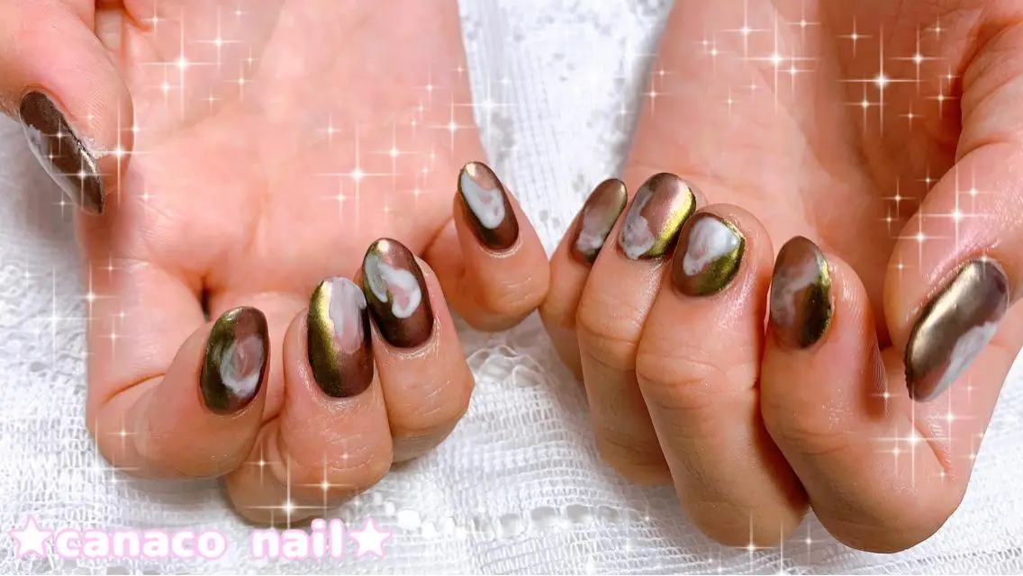 ネイル アートネイル ジェルネイル ミラーネイル ニュアンスネイル パラジェル ハンドネイル ハンドケア ベテランネイル cnc  nailのネイルデザイン